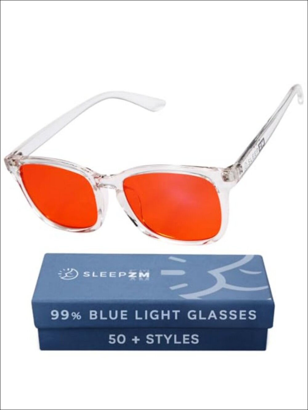 Blue Light Blocking Glasses 99% Amber Rectangular TR-90 Computer Gaming